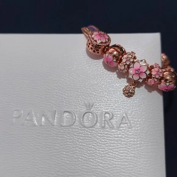 Pandora Hollow Flower Beaded Bracelet - Picture 2 of 7